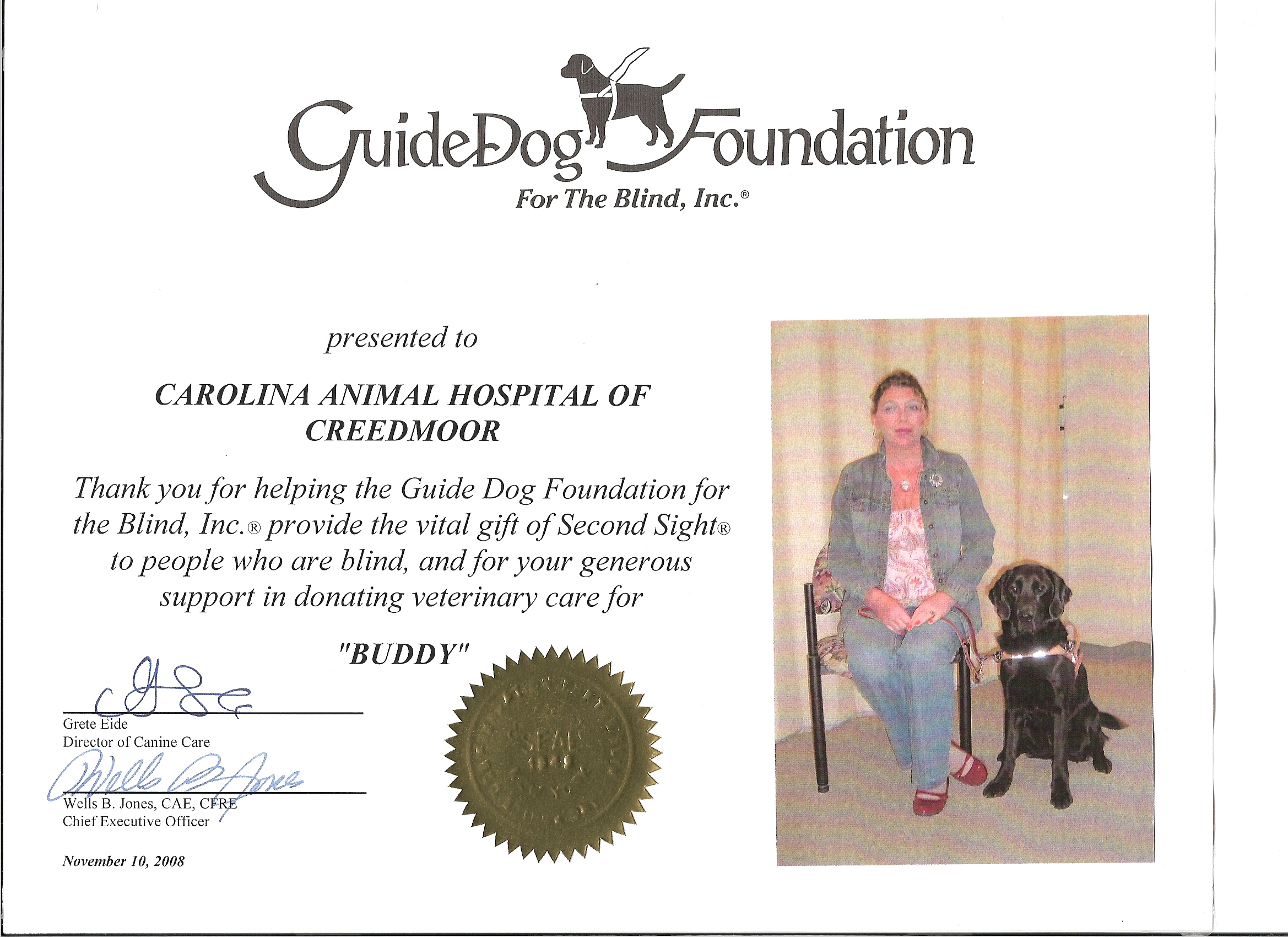 how much does a guide dog for the blind cost